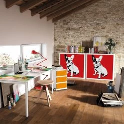 EasyOffice by Paperflow Rollladenschrank easyOffice Pop Art Dog - Weiß / Rot 9 EasyOffice by Paperflow Rollladenschrank easyOffice Pop Art Dog - Weiß / Rot -BÜROMÖBEL Verkaufsgeschäft rollladenschrank easyoffice pop art dog weiss rot 3512917