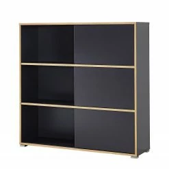 Germania Schiebetürenregal Mingle II - Anthrazit/Eiche Sonoma Dekor -BÜROMÖBEL Verkaufsgeschäft schiebetuerenregal mingle ii anthrazit eiche sonoma dekor 5029408