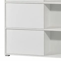 Germania Schiebetürenregal Mingle II - Weiß/Eiche Sonoma Dekor -BÜROMÖBEL Verkaufsgeschäft schiebetuerenregal mingle ii weiss eiche sonoma dekor 5029240