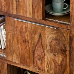 Ars Natura Schiebetürenregal Trangle - Sheesham massiv -BÜROMÖBEL Verkaufsgeschäft schiebetuerenregal trangle sheesham massiv 676050