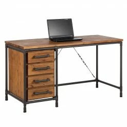 Ars manufacti Schreibtisch Atelier - Akazie teilmassiv / Metall - Akazie / Schwarz -BÜROMÖBEL Verkaufsgeschäft schreibtisch atelier akazie teilmassiv metall 3718353