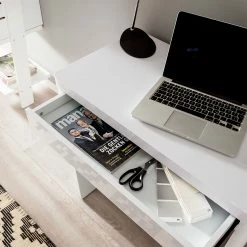 Jahnke Schreibtisch Cu-Libre 80 - Hochglanz Weiß -BÜROMÖBEL Verkaufsgeschäft schreibtisch cuuba libre 80 hochglanz weiss 3457605