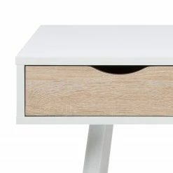 Mørteens Schreibtisch Dingus - Weiß / Eiche -BÜROMÖBEL Verkaufsgeschäft schreibtisch dingus weiss eiche furnier 3205153