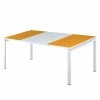 EasyOffice by Paperflow Schreibtisch easyDesk - Weiß / Orange - 140 x 80 cm -BÜROMÖBEL Verkaufsgeschäft schreibtisch easydesk weiss orange 140 x 80 cm 1836270