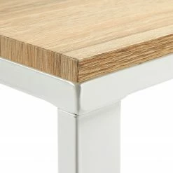 Fredriks Schreibtisch Fertilia - Pappel Dekor / Weiß -BÜROMÖBEL Verkaufsgeschäft schreibtisch fertilia pappel dekor metall beige weiss 4210548