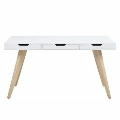 Mørteens Schreibtisch Lanna - Esche teilmassiv - Weiß -BÜROMÖBEL Verkaufsgeschäft schreibtisch lanna esche teilmassiv weiss 3642589