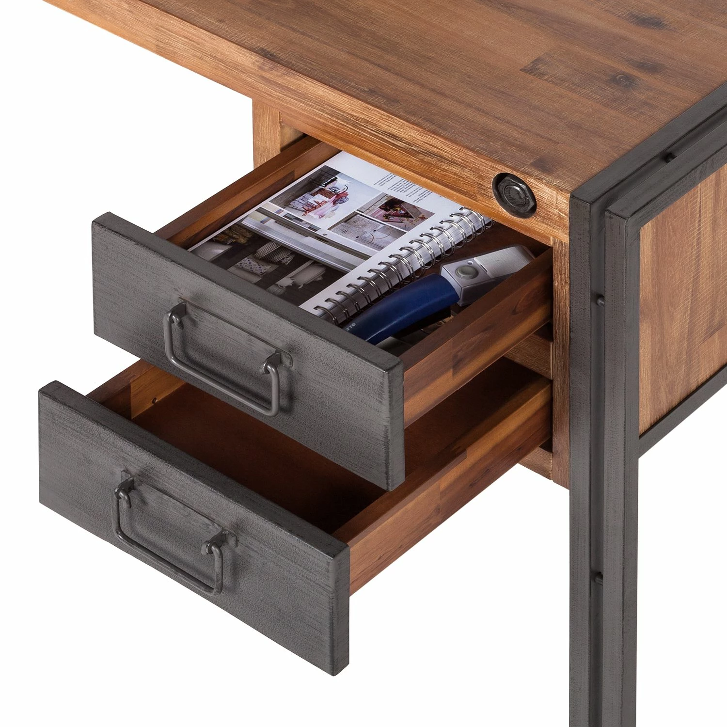 Ars manufacti Schreibtisch Manchester II - Akazie massiv/Metall 10 Ars manufacti Schreibtisch Manchester II - Akazie massiv/Metall – Bild 8