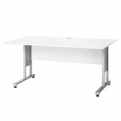 Maja Möbel Schreibtisch Merit I - Weiß / Silber - 120 x 80 cm