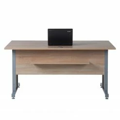 Maja Möbel Schreibtisch Merit II - Eiche Sonoma Dekor / Silber - 160 x 80 cm -BÜROMÖBEL Verkaufsgeschäft schreibtisch merit ii eiche sonoma dekor masse 160 x 80 cm 4256028