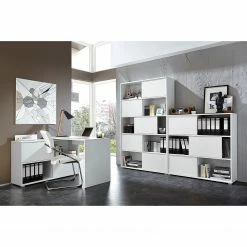 Germania Schreibtisch Mingle - Weiß/Eiche Sonoma Dekor -BÜROMÖBEL Verkaufsgeschäft schreibtisch mingle weiss eiche sonoma dekor 5029292