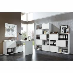 Germania Schreibtisch Mingle - Weiß/Eiche Sonoma Dekor -BÜROMÖBEL Verkaufsgeschäft schreibtisch mingle weiss eiche sonoma dekor 5029296