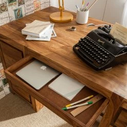 Ars Natura Schreibtisch Ohio - Sheesham massiv - gewachst -BÜROMÖBEL Verkaufsgeschäft schreibtisch ohio sheesham massiv gewachst 3375065