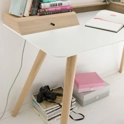 Studio Copenhagen Schreibtisch Stave II - Eiche teilmassiv -BÜROMÖBEL Verkaufsgeschäft schreibtisch stave ii eiche teilmassiv weiss eiche hell 5163676