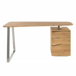 Ars Natura Schreibtisch Tarva - Asteiche -BÜROMÖBEL Verkaufsgeschäft schreibtisch tarva asteiche teilmassiv asteiche edelstahl dekor 5235988