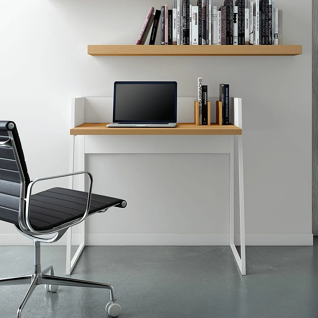 Temahome Schreibtisch Volga - Weiß / Eiche 6 Temahome Schreibtisch Volga - Weiß / Eiche – Bild 4