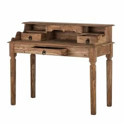 Wolf-Möbel Sekretär Bombay I - Sheesham massiv - Natur -BÜROMÖBEL Verkaufsgeschäft sekretaer bombay i sheesham massiv natur 1429041