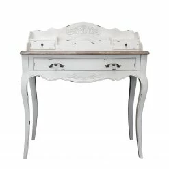 Maison Belfort Sekretär Nalovo - Paulownia teilmassiv - Paulownia Dunkel / Antik Weiß