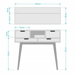 Mørteens Sekretär Lindholm - Weiß -BÜROMÖBEL Verkaufsgeschäft sekretaer lindholm eiche teilmassiv weiss eiche 5173988