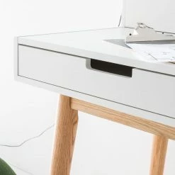 Mørteens Sekretär Lindholm - Weiß -BÜROMÖBEL Verkaufsgeschäft sekretaer lindholm weiss eiche massiv 4012812