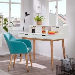 Mørteens Sekretär Lindholm - Weiß -BÜROMÖBEL Verkaufsgeschäft sekretaer lindholm weiss eiche massiv 4031124