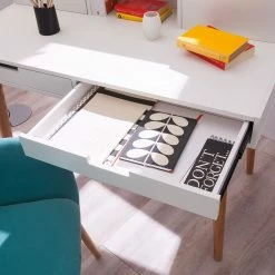 Mørteens Sekretär Lindholm - Weiß -BÜROMÖBEL Verkaufsgeschäft sekretaer lindholm weiss eiche massiv 4037288