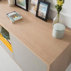 Studio Copenhagen Sideboard Caspito - Hellgrau / Eiche -BÜROMÖBEL Verkaufsgeschäft sideboard caspito hellgrau eiche 4373664