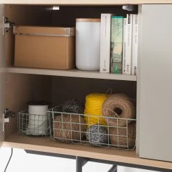 Studio Copenhagen Sideboard Caspito - Hellgrau / Eiche -BÜROMÖBEL Verkaufsgeschäft sideboard caspito hellgrau eiche 4373668