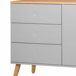 Tenzo Sideboard Dot I - Grau -BÜROMÖBEL Verkaufsgeschäft sideboard dot i eiche teilmassiv grau 4148648