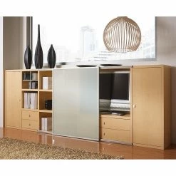 Loftscape Sideboard Emporior I - Ahorn Dekor -BÜROMÖBEL Verkaufsgeschäft sideboard emporior i ahorn dekor glasschiebetuer satiniert 1554546