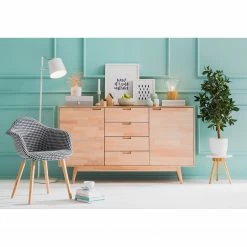 Mørteens Sideboard Finsby - Buche Weißöl -BÜROMÖBEL Verkaufsgeschäft sideboard finsby buche massiv 4446128