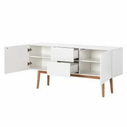 Mørteens Sideboard Lindholm III - Weiß -BÜROMÖBEL Verkaufsgeschäft sideboard lindholm iii weiss dekor eiche massiv 3711481