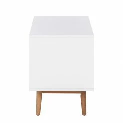 Mørteens Sideboard Lindholm V - Eiche teilmassiv - Weiß / Eiche -BÜROMÖBEL Verkaufsgeschäft sideboard lindholm v weiss matt eiche massiv 358648