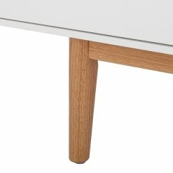 Mørteens Sideboard Lindholm V - Eiche teilmassiv - Weiß / Eiche -BÜROMÖBEL Verkaufsgeschäft sideboard lindholm v weiss matt eiche massiv 358651
