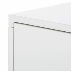 Mørteens Sideboard Lindholm V - Eiche teilmassiv - Weiß / Eiche -BÜROMÖBEL Verkaufsgeschäft sideboard lindholm v weiss matt eiche massiv 358653