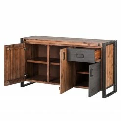 Ars manufacti Sideboard Manchester I - Akazie teilmassiv / Metall - Akazie / Anthrazit -BÜROMÖBEL Verkaufsgeschäft sideboard manchester i akazie massiv metall 4873180