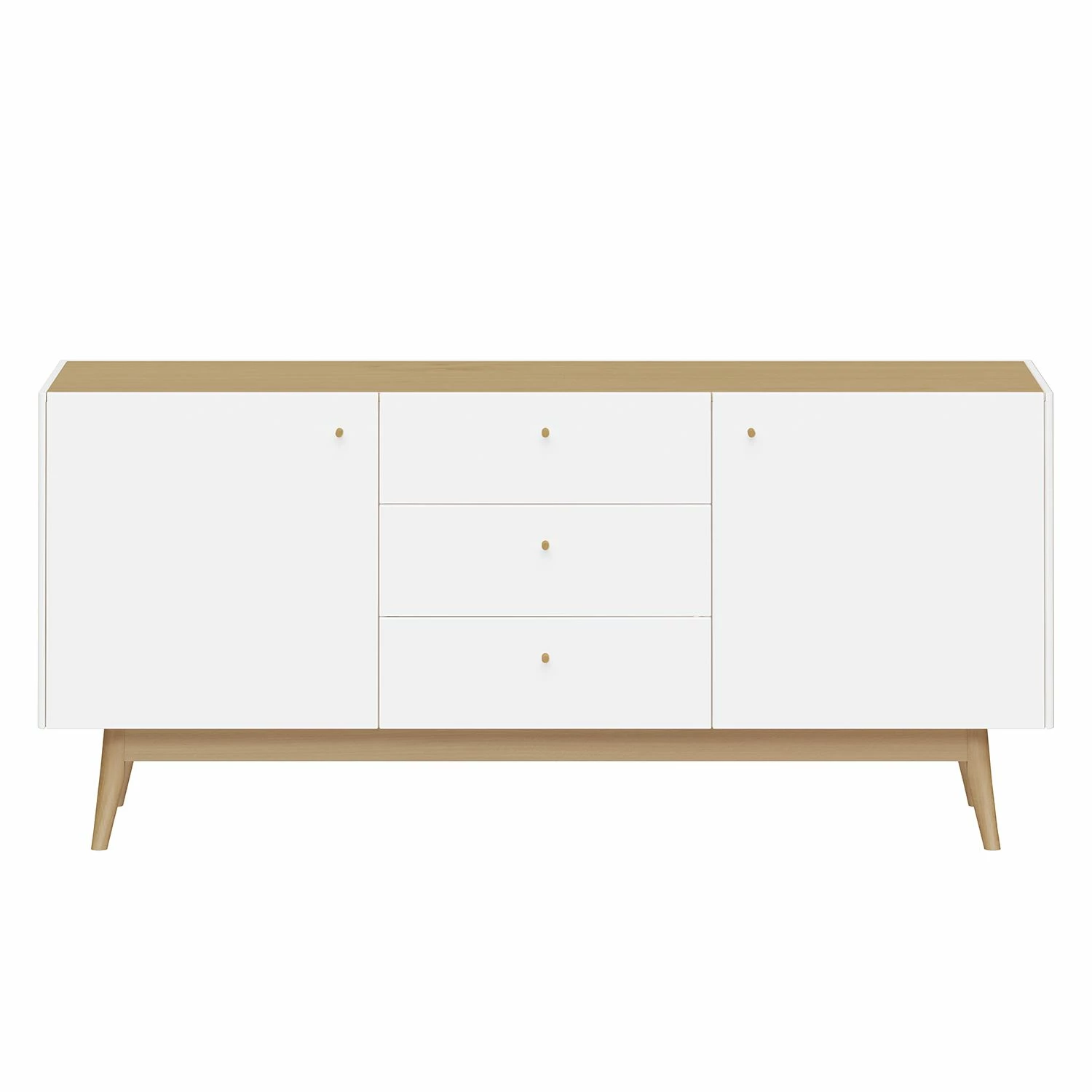 Germania Sideboard Monteo I - Weiß / Eiche 4 Germania Sideboard Monteo I - Weiß / Eiche – Bild 2