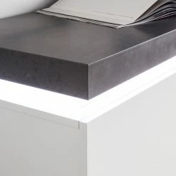 Fredriks Sideboard Namona III - Inkl. Beleuchtung - Beton Dekor / Weiß -BÜROMÖBEL Verkaufsgeschäft sideboard namona iii inkl beleuchtung weiss anthrazit weiss anthrazit 4040332