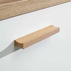 Germania Sideboard Neston II - Matt Weiß / Eiche Sanremo Dekor -BÜROMÖBEL Verkaufsgeschäft sideboard neston ii supermatt weiss eiche sonoma dekor 637590