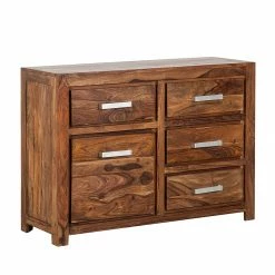 Ars Natura Sideboard Ohio I - Seesham massiv - gewachst -BÜROMÖBEL Verkaufsgeschäft sideboard ohio breite 115cm sheesham massiv 1352001