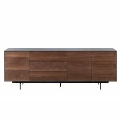 Eva Padberg Collection Sideboard Payara - Echtholzfurnier - Walnuss / Anthrazit -BÜROMÖBEL Verkaufsgeschäft sideboard payara walnuss schwarz 4372568