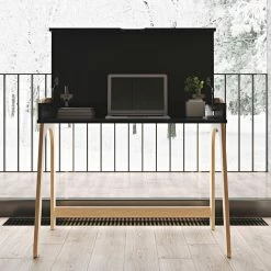 Temahome Schreibtisch Strömsund - Matt Schwarz / Eiche -BÜROMÖBEL Verkaufsgeschäft temahome buero 05 01 2017 4318916