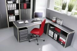 Germania Aufsatzschrank Eugene - Breite 40cm - Anthrazit/Rosales Dekor -BÜROMÖBEL Verkaufsgeschäft top square eugene aufsatzschrank breit 40cm m ge ask 0055 5