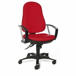 Topstar Trend 10 Drehstuhl - Kunstfaser / Kunststoff - Rot / Schwarz