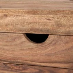 Wolf-Möbel Sideboard Yoga II - Sheesham massiv - Natur -BÜROMÖBEL Verkaufsgeschäft yoga kommode sheesham holz geoelt 6 schubladen 1240615